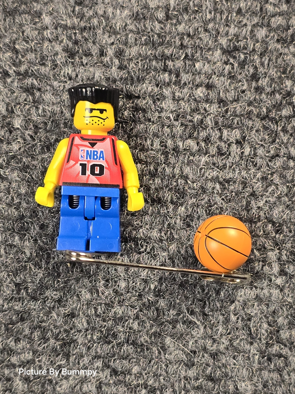 2003 LEGO NBA Player, Number 10, with blue legs and red torso, Set #3431